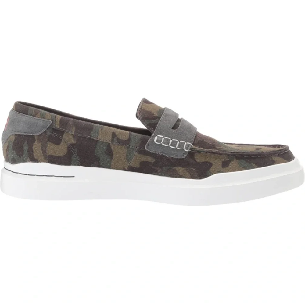 Cole Haan Men's Grandpro Rally Canvas Penny Loafer CAMO/ GRAY Sneaker size 10.5 - Picture 5 of 7